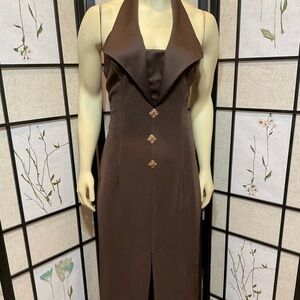 SCOTT McClintock Long Halter Top Dress Size 10